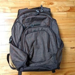 OGIO Brown Plaid Metro Street Backpack